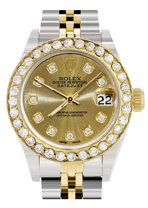 certified never worn rolex womens w diamond bezel|rolex diamonds for men.